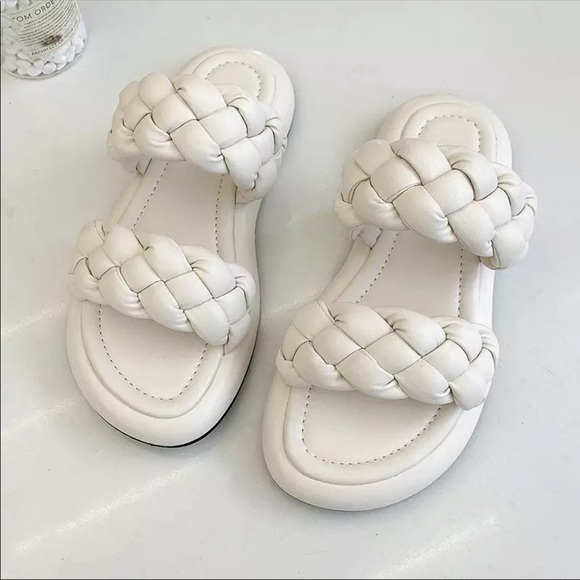 Brand New Chunky Summer Braided Straps Slippers - Picture 1 of 8
